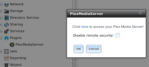 lien d'accès à Plex